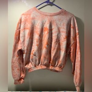 Tie dye cropped sweatshirt